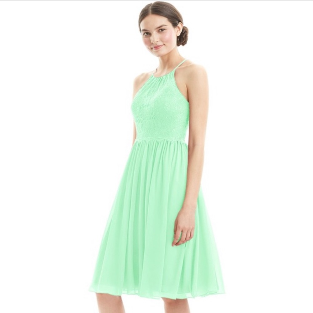 Mint Azazie lyric dress
